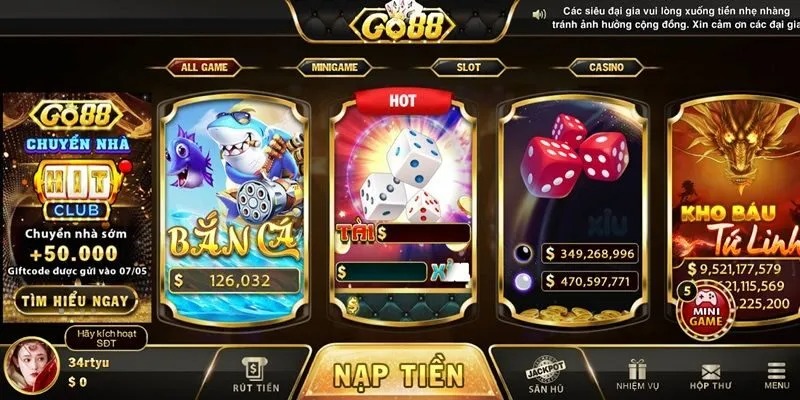 Go88 - Sân chơi an toàn cùng phần thưởng lớn lên đến 50tr đồng